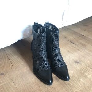elita woven cap toe bootie